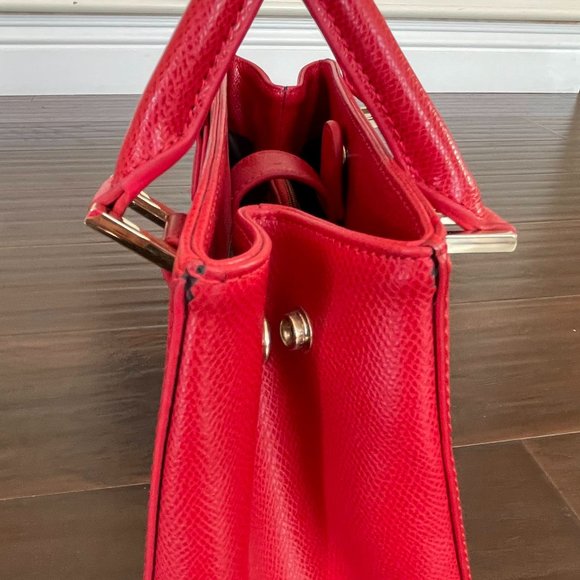 Jacques Esterel Red Handbag with adjustable crossbody/shoulder strap - Picture 7 of 12